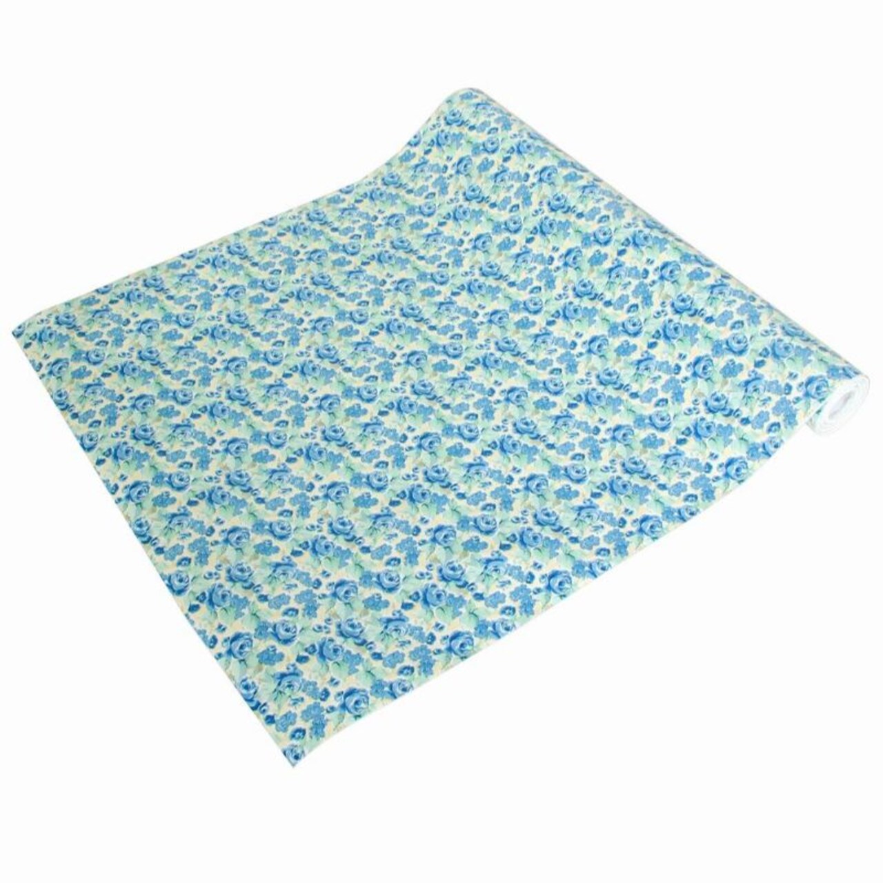 Elegant Blue Rose Self-Adhesive Wallpaper – Durable Vinyl, Removable with No Residue, Ideal for Any Room
